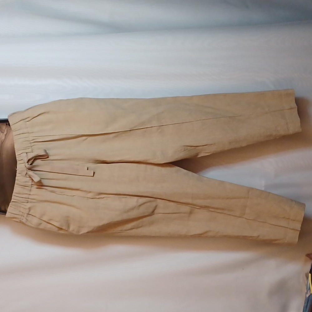 BABATON Women's Linen Blend Elastic Waist Pants Size XS.